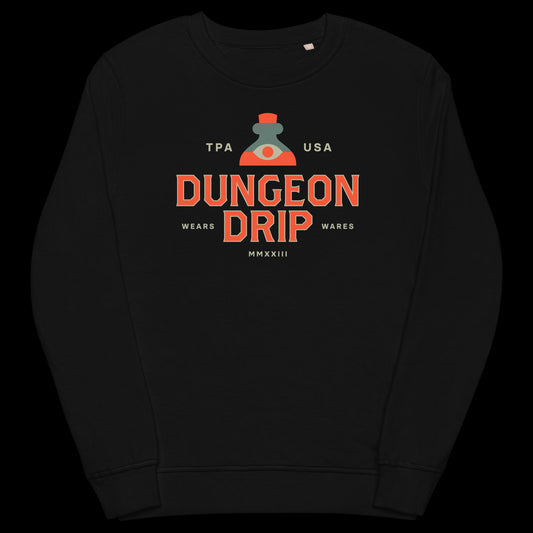 Classic Dungeon Drip, Sweatshirt, Dungeons & Dragons, Dungeons And Dragons, D&D, 5E T-Shirt, Black, Dungeon Master, Pathfinder, RPG, TTRPG
