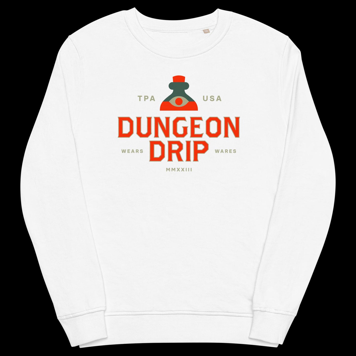 Classic Dungeon Drip, Sweatshirt, Dungeons & Dragons, Dungeons And Dragons, D&D, 5E T-Shirt, White, Dungeon Master, Pathfinder, RPG, TTRPG