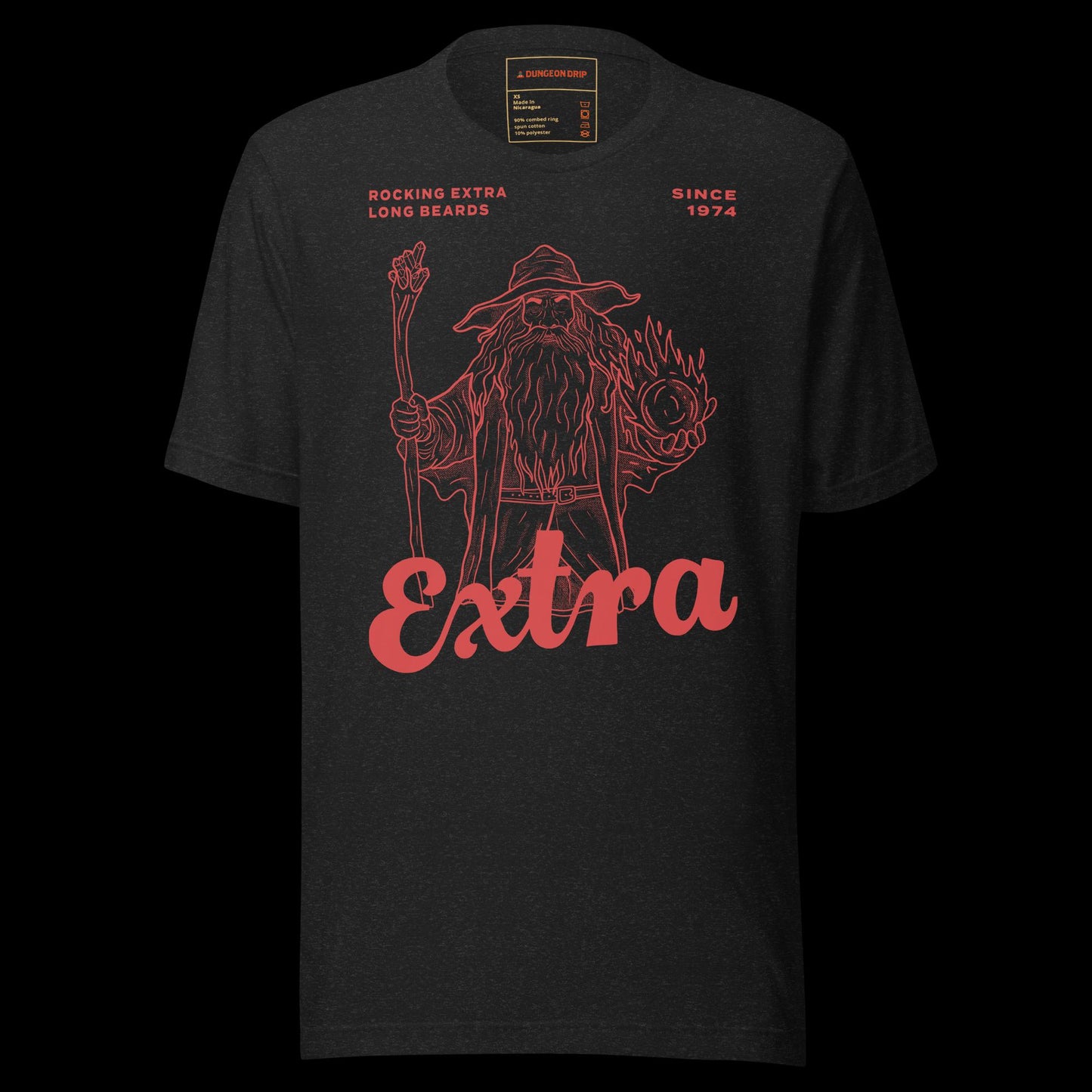 Dungeons & Dragons, Dungeons And Dragons, Wizard, D&D, 5E, T-shirt, Shirt, Black Heather, Dungeon Master, Class, Class Series, Extra, TTRPG, DND, Pathfinder, RPG