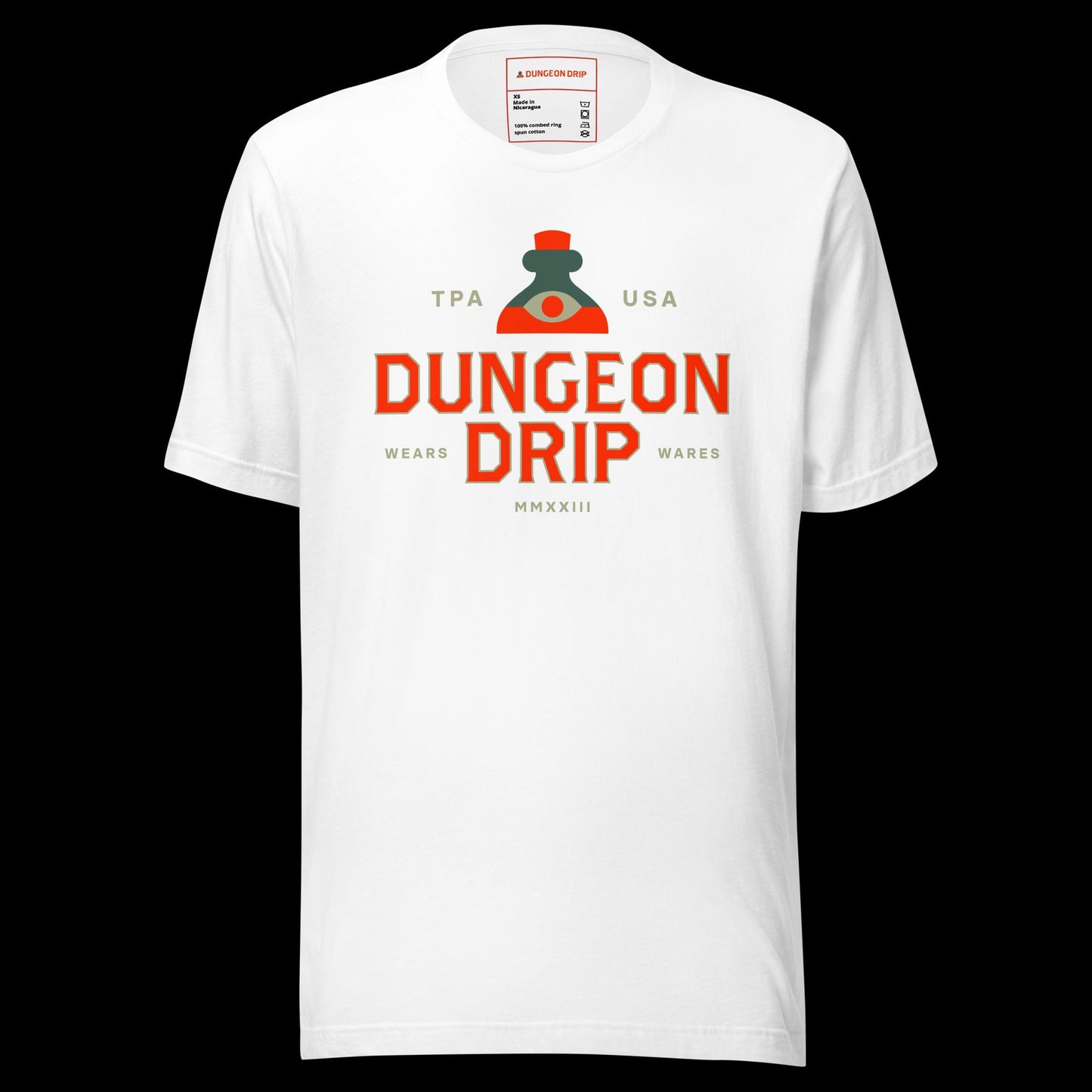 Classic Dungeon Drip, T-Shirt, Shirt Dungeons & Dragons, Dungeons And Dragons, D&D, 5E T-Shirt, White, Dungeon Master, Pathfinder, RPG, TTRPG
