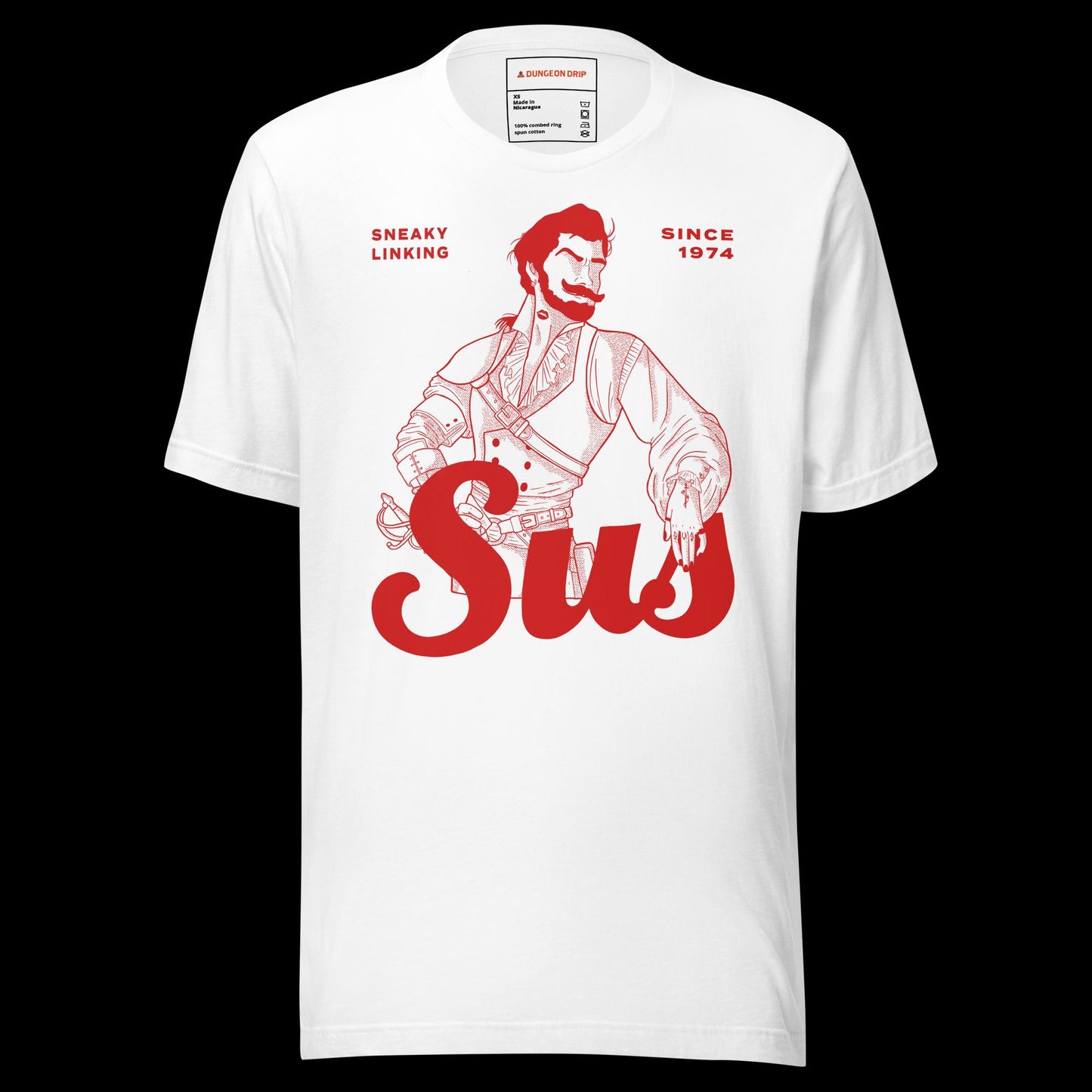 Dungeons & Dragons, Dungeons And Dragons, Rogue, Rogue Swashbuckler, D&D, 5E, T-shirt, Shirt, White, Dungeon Master, Class, Class Series, Sus, TTRPG, DND, Pathfinder, RPG