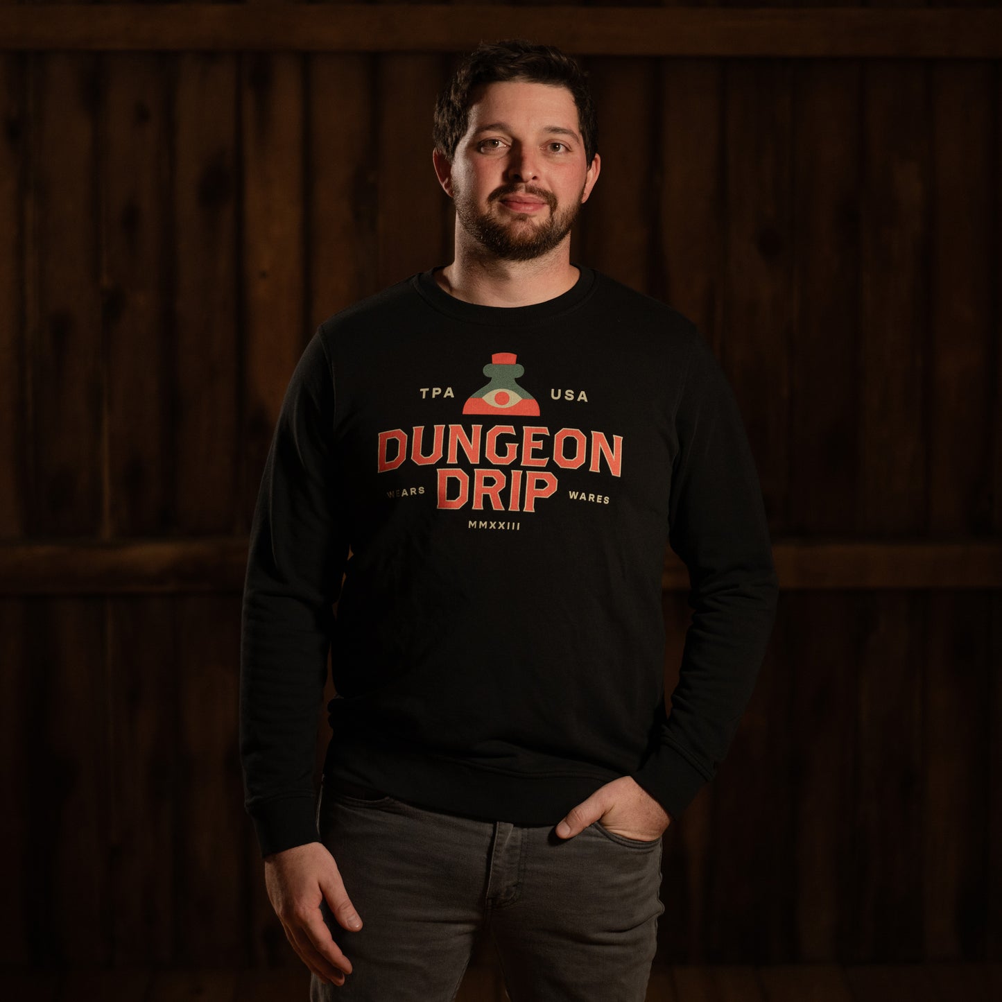 Classic Dungeon Drip, Sweatshirt, Dungeons & Dragons, Dungeons And Dragons, D&D, 5E T-Shirt, Black, Dungeon Master, Pathfinder, RPG, TTRPG