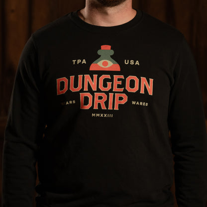 Classic Dungeon Drip, Sweatshirt, Dungeons & Dragons, Dungeons And Dragons, D&D, 5E T-Shirt, Black, Dungeon Master, Pathfinder, RPG, TTRPG
