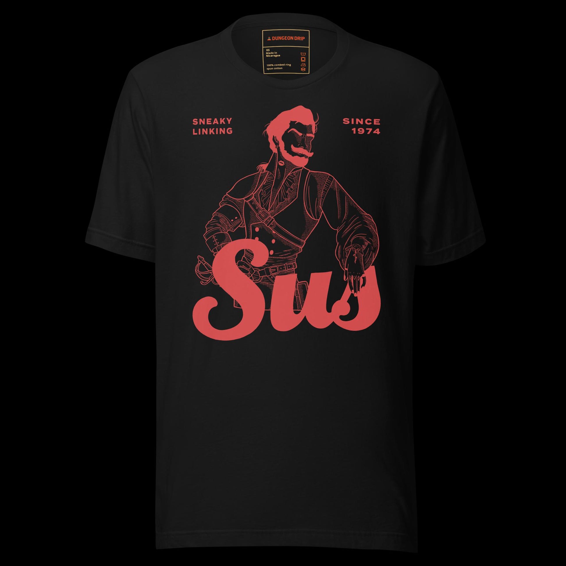 Dungeons & Dragons, Dungeons And Dragons, Female, Rogue, Rogue Swashbuckler, D&D, 5E, T-shirt, Shirt, Black, Dungeon Master, Class, Class Series, Sus, TTRPG, DND, Pathfinder, RPG