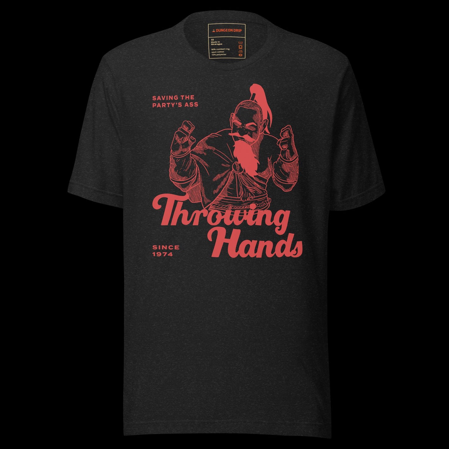 Dungeons & Dragons, Monk, Dungeons And Dragons, Monk, D&D, 5E, T-shirt, Black Heather, Dungeon Master, Class, Pathfinder, TTRPG, RPG, DND