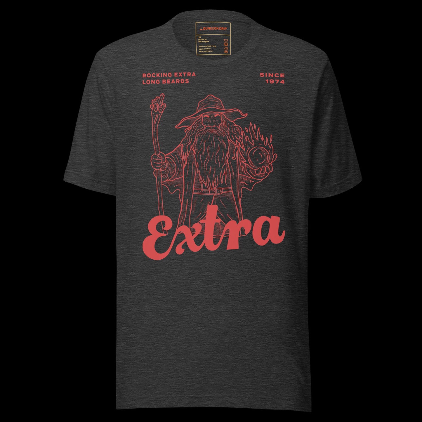 Dungeons & Dragons, Dungeons And Dragons, Wizard, D&D, 5E, T-shirt, Shirt, Dark Grey, Dungeon Master, Class, Class Series, Extra, TTRPG, DND, Pathfinder, RPG