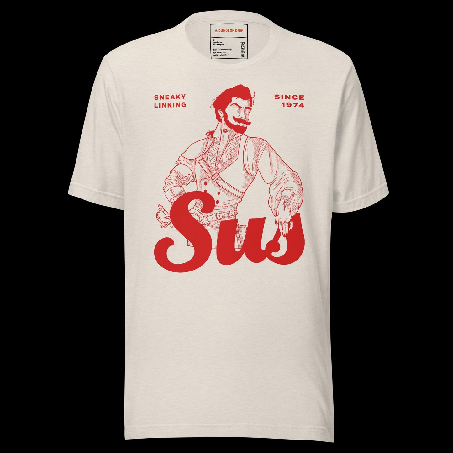 Dungeons & Dragons, Dungeons And Dragons, Female, Rogue, Rogue Swashbuckler, D&D, 5E, T-shirt, Shirt, Heather Dust, Dungeon Master, Class, Class Series, Sus, TTRPG, DND, Pathfinder, RPG