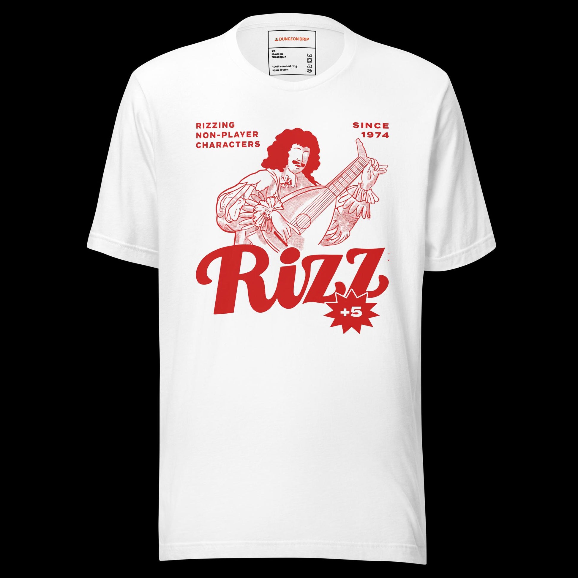Dungeons & Dragons, Dungeons And Dragons, Bard, D&D, 5E T-Shirt, White, Dungeon Master, Rizz
